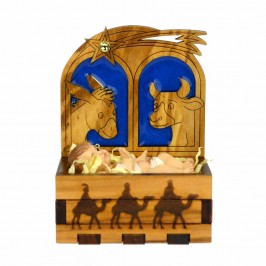Bambino Gesù su Base in Legno