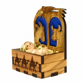 Bambino Gesù su Base in Legno