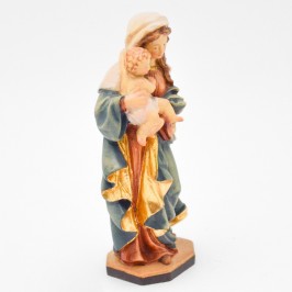 Madonna c/Bambino legno cm. 12