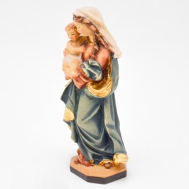 Madonna c/Bambino legno cm. 12