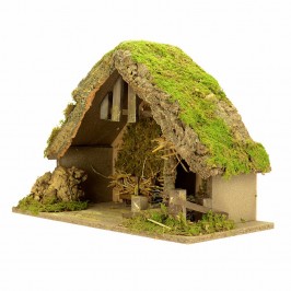 Capanna per Presepe con Luci 50x23x35 cm