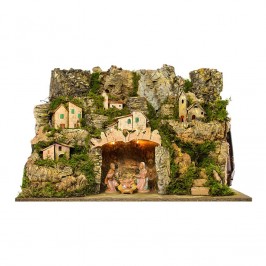 Presepe con Borgo e Luci