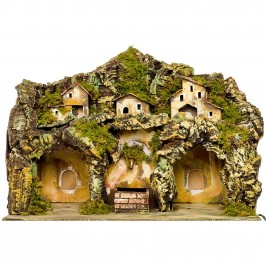 Presepe con Luci e Fontana Elettrica