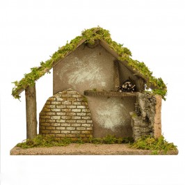 Capanna con Muretto per il Presepe