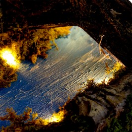 Doppio Ponte su Fiume con Luci