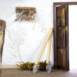 Capanna con Luce per il Presepe