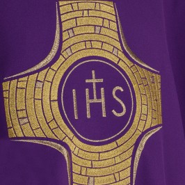 Casula Liturgica Ricamo JHS