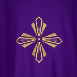 Casula Liturgica con Croce Ricamata