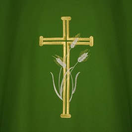 Casula Liturgica Ricamo Croce e Spighe