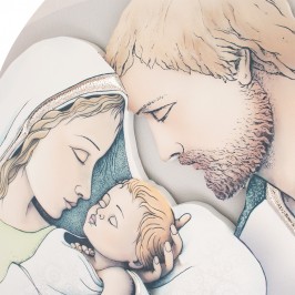 Quadro Tondo da Parete Sacra Famiglia