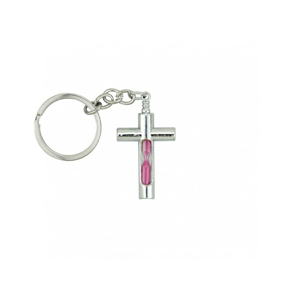 Portachiave Croce con Clessidra Portachiave Croce con Clessidra