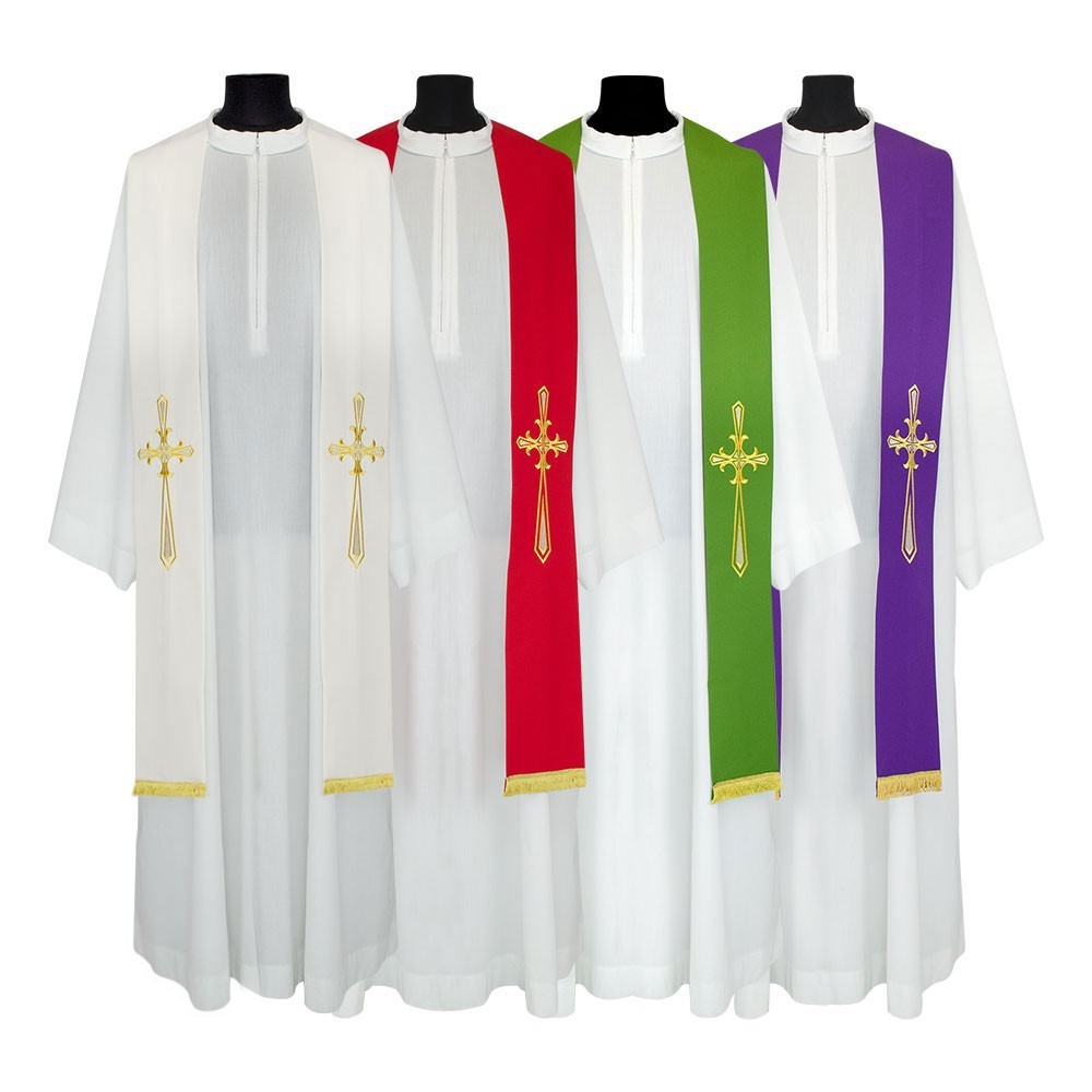 Stola per Sacerdote con Croce Ricamata Stola per Sacerdote con Croce Ricamata