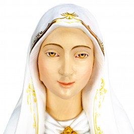 Statua Madonna di Fatima con Corona in Legno