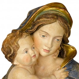 Madonna con Bambino Legno Antichizzato