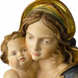 Madonna con Bambino Legno Antichizzato