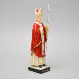 Statua Giovanni Paolo II Casula Rossa 21 cm