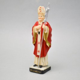 Statua Giovanni Paolo II Casula Rossa 21 cm