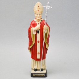 Statua Giovanni Paolo II Casula Rossa 21 cm
