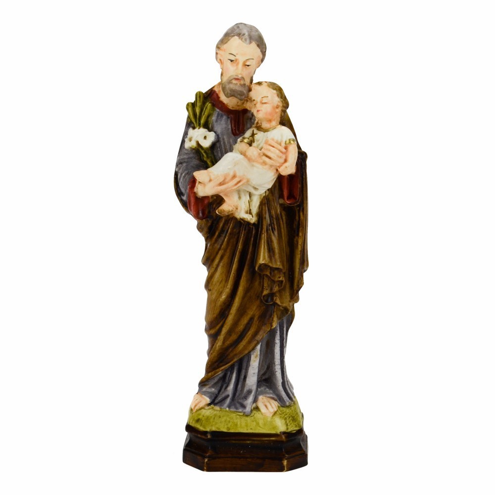 San Giuseppe con giglio cm 14,5
