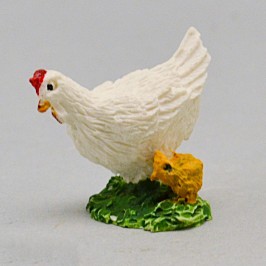 Coppia Gallo e Gallina in Resina