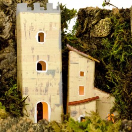 Presepe con Luci e Cascata con Pompa