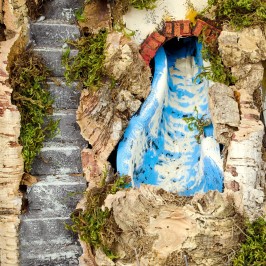 Presepe con Cascata e Luci
