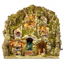 Presepe con Mulino, Fontana, Forno e Macina