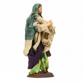 Donna con Bambino in Terracotta cm 18