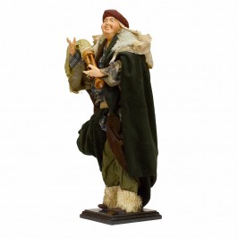 Zampognaro Presepe Napoletano cm 45