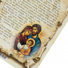 Cartoncino con Preghiera per la Famiglia