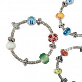 Bracciale Elastico con Grani in Metallo
