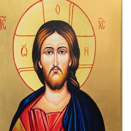Quadro Foglia Oro Gesù Pantocratore