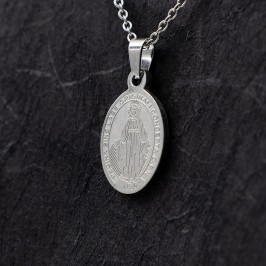 Confezione con Collanina e Medaglia Miracolosa