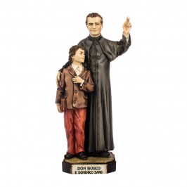 Statua Don Bosco e Domenico Savio 30 cm