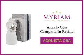 Angelo Con Campana In Resina