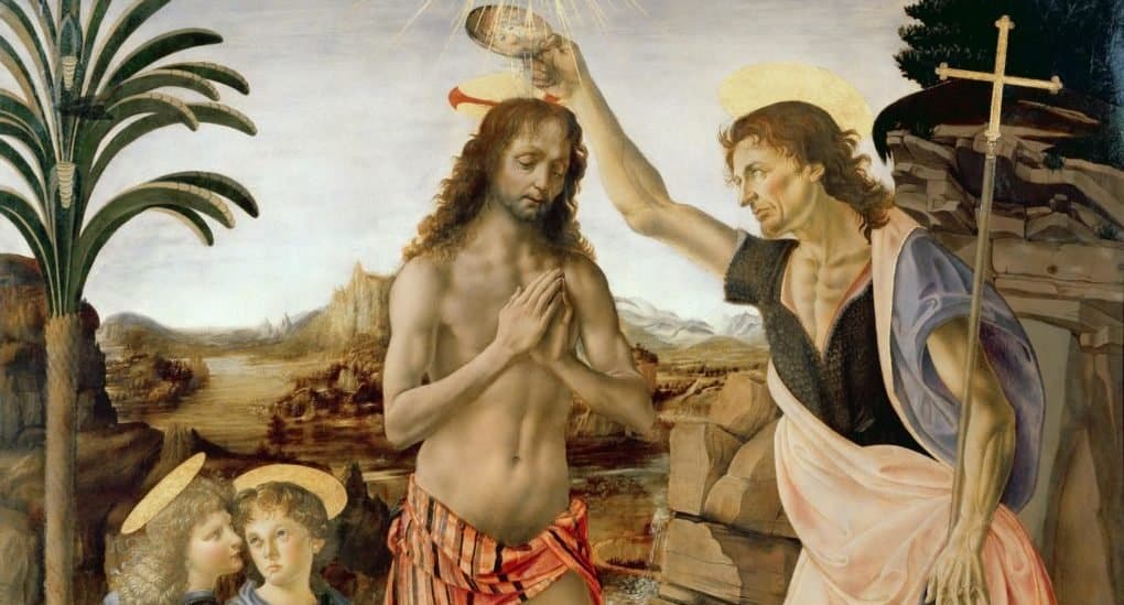 Raffigurazione del battesimo di Gesù